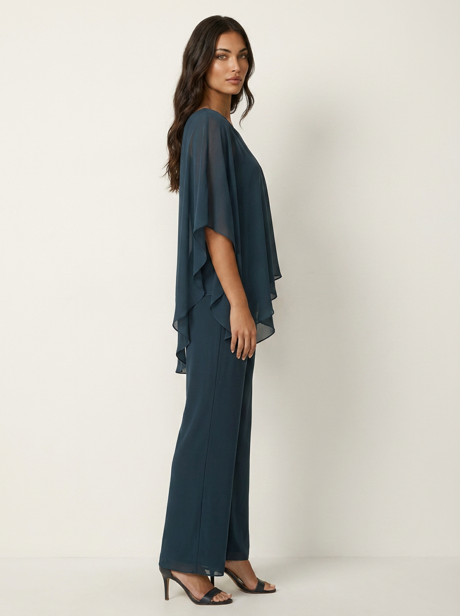 Chiffon set met vloeiende pasvorm