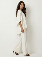 Chiffon set met vloeiende pasvorm