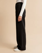 Wide-leg pantalon met hoge taille en subtiele plooien
