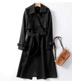 Trenchcoat met double-breasted sluiting en ceintuur