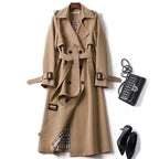 Trenchcoat met double-breasted sluiting en ceintuur