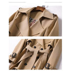 Trenchcoat met double-breasted sluiting en ceintuur