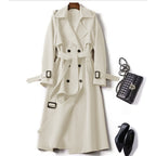 Trenchcoat met double-breasted sluiting en ceintuur