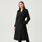 Trenchcoat met double-breasted sluiting en ceintuur