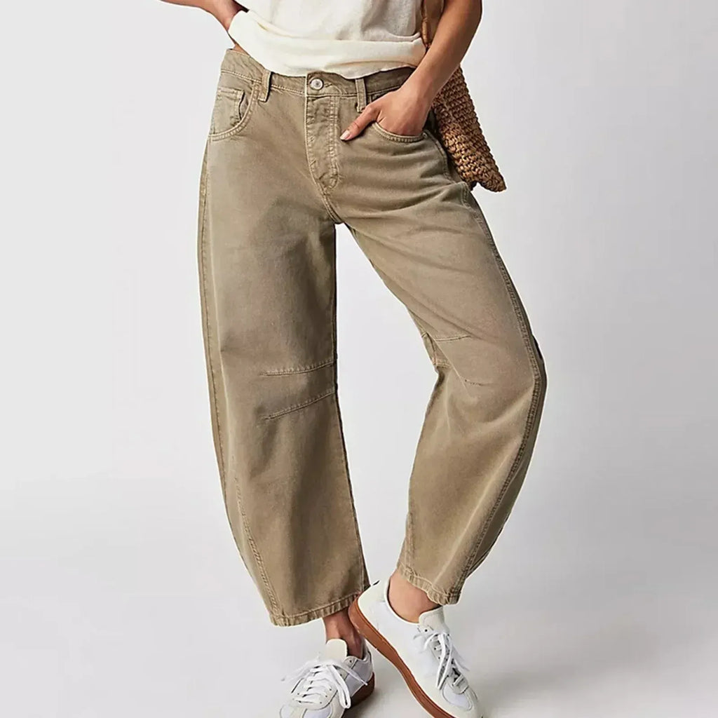 Barrel jeans met hoge taille en ontspannen pasvorm