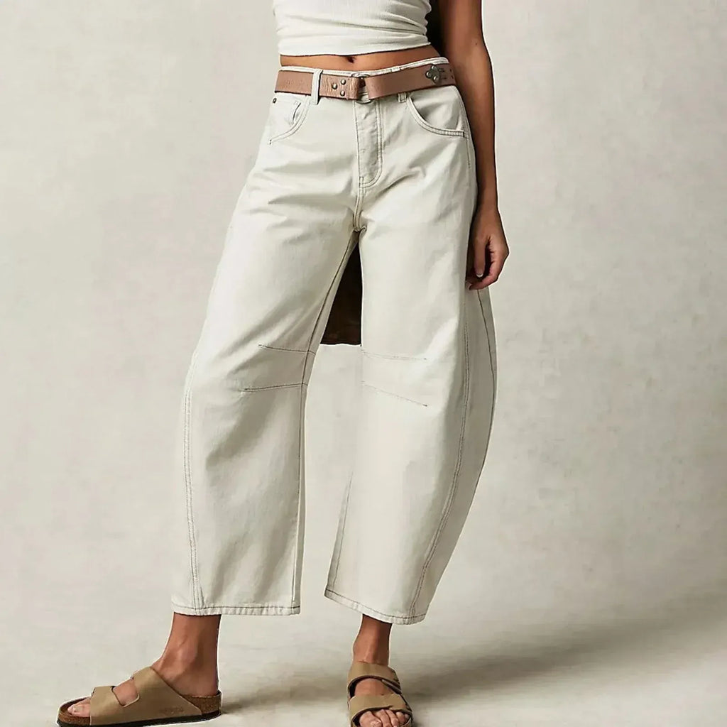 Barrel jeans met hoge taille en ontspannen pasvorm