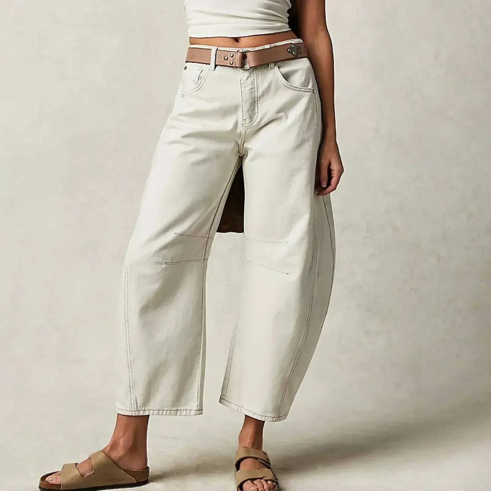 Barrel jeans met hoge taille en ontspannen pasvorm