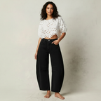 Barrel jeans met hoge taille en ontspannen pasvorm