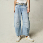 Barrel jeans met hoge taille en ontspannen pasvorm
