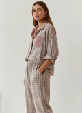 Ademende pyjama set met relaxte pasvorm voor dames in roze