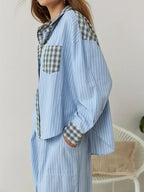 Ademende pyjama set met relaxte pasvorm voor dames