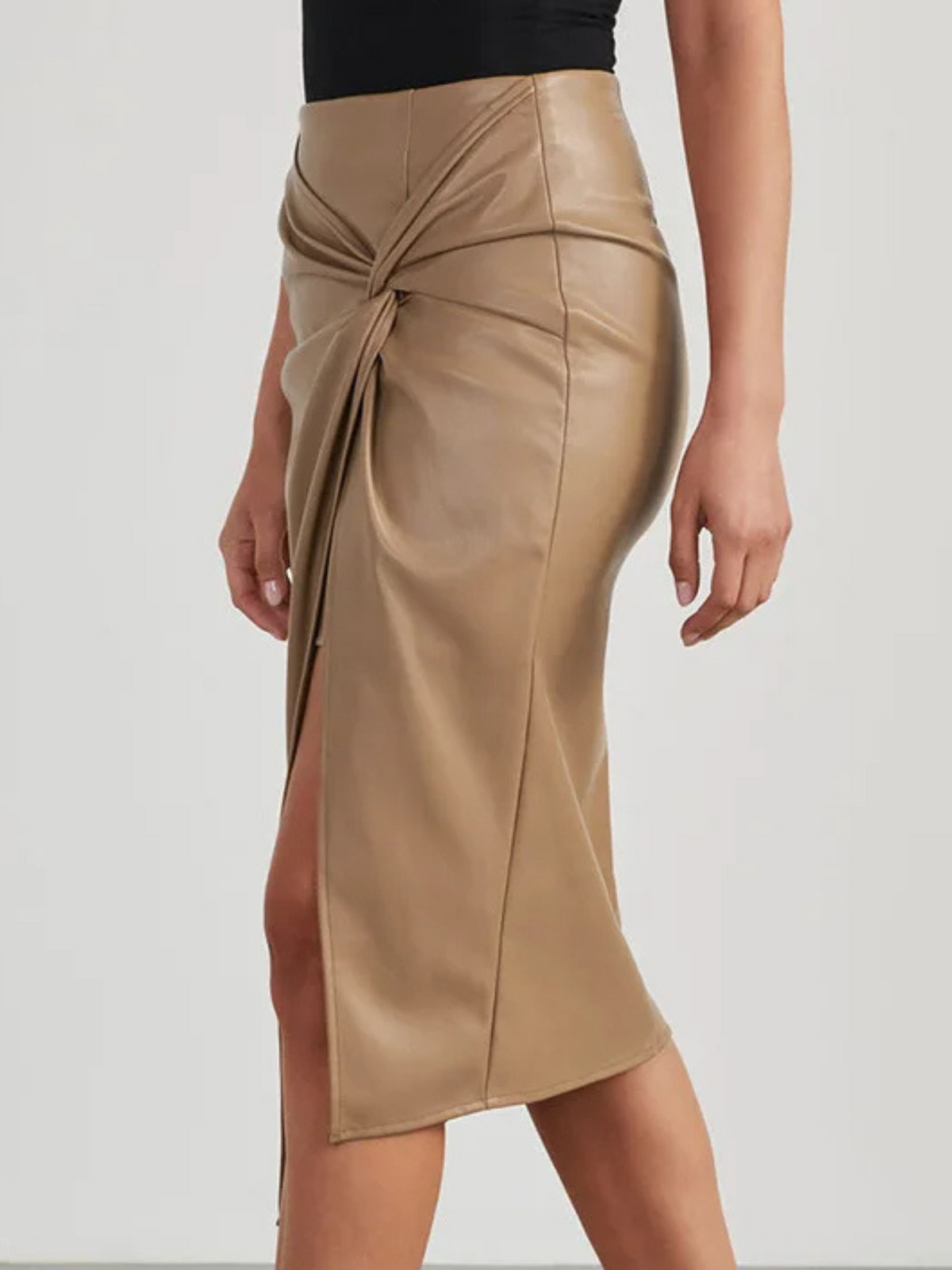 Asymmetrische midi rok met hoge taille voor dames