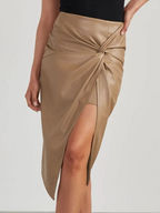 Asymmetrische midi rok met hoge taille voor dames