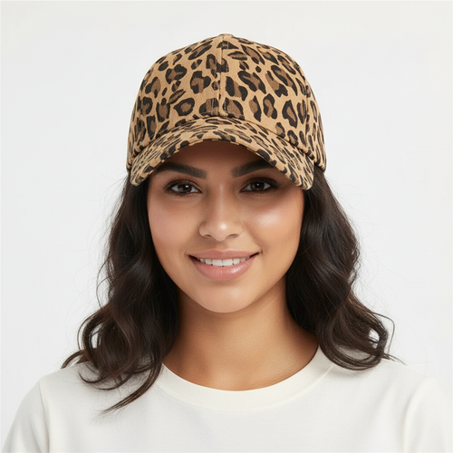 Baseball cap met dierenprint en verstelbare pasvorm voor dames
