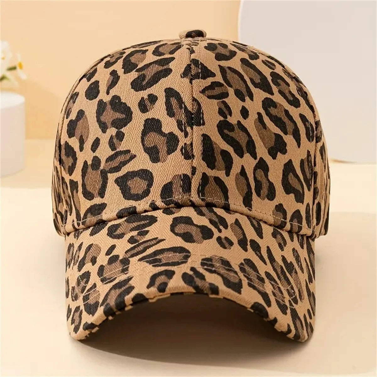 Baseball cap met dierenprint en verstelbare pasvorm voor dames