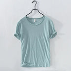 Basic T-shirt met ronde hals in licht groen