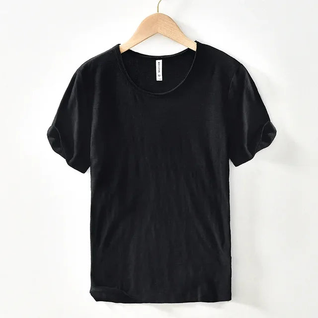 Basic T-shirt met ronde hals in zwart