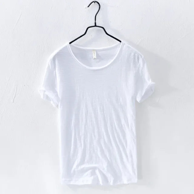 Basic T-shirt met ronde hals in wit