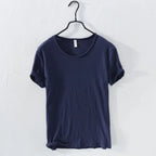 Basic T-shirt met ronde hals in koninklijk blauw