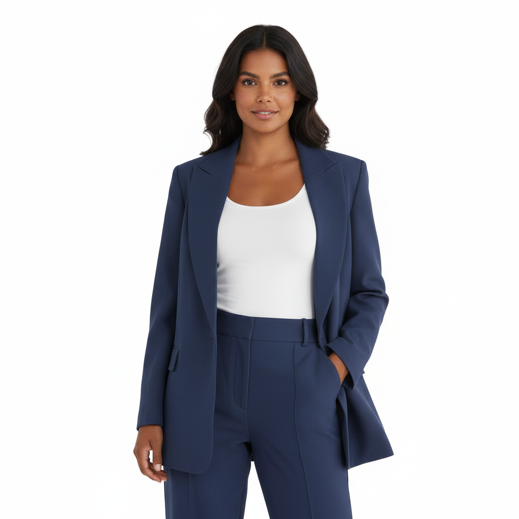 Blazer en broek set met elegante pasvorm voor dames
