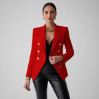 Blazer met double-breasted sluiting en goudkleurige knopen voor dames
