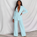 Blazer- en pantalonset met moderne pasvorm voor dames