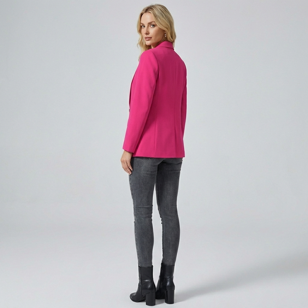 Blazer met flatterende pasvorm en zachte stof