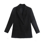 Blazer met dubbele knoopsluiting voor dames in zwart