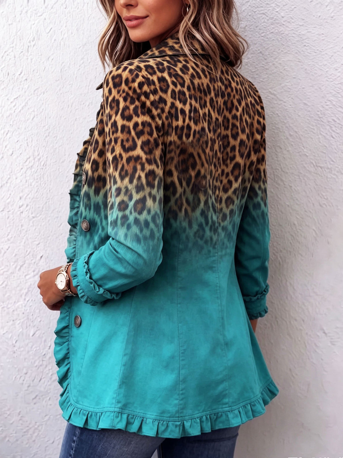 Blazer met ombreprint en dubbele knoopsluiting voor dames