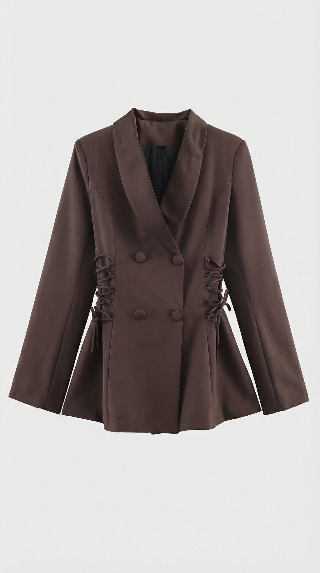 Blazer met reverskraag en veterdetail voor dames
