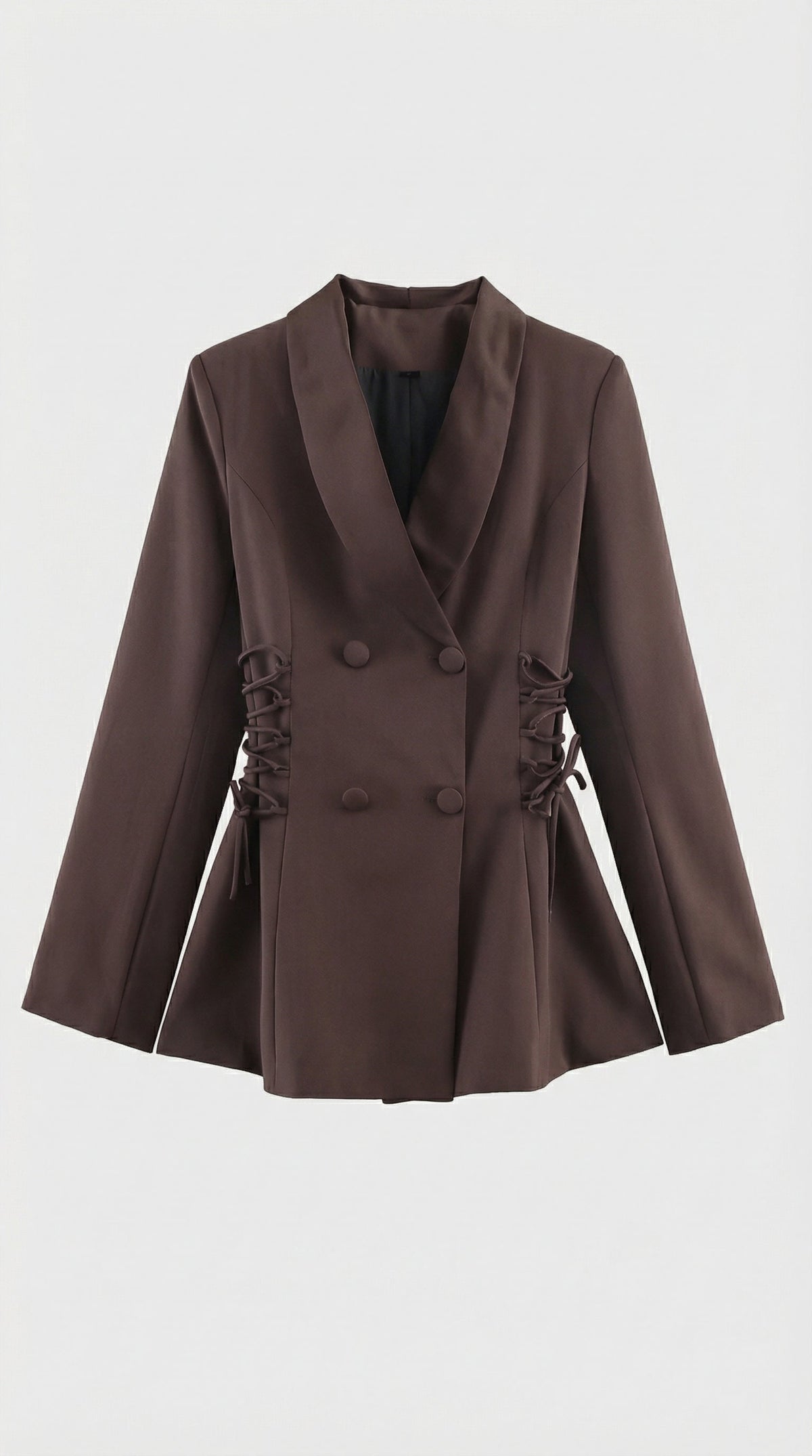 Blazer met reverskraag en veterdetail voor dames