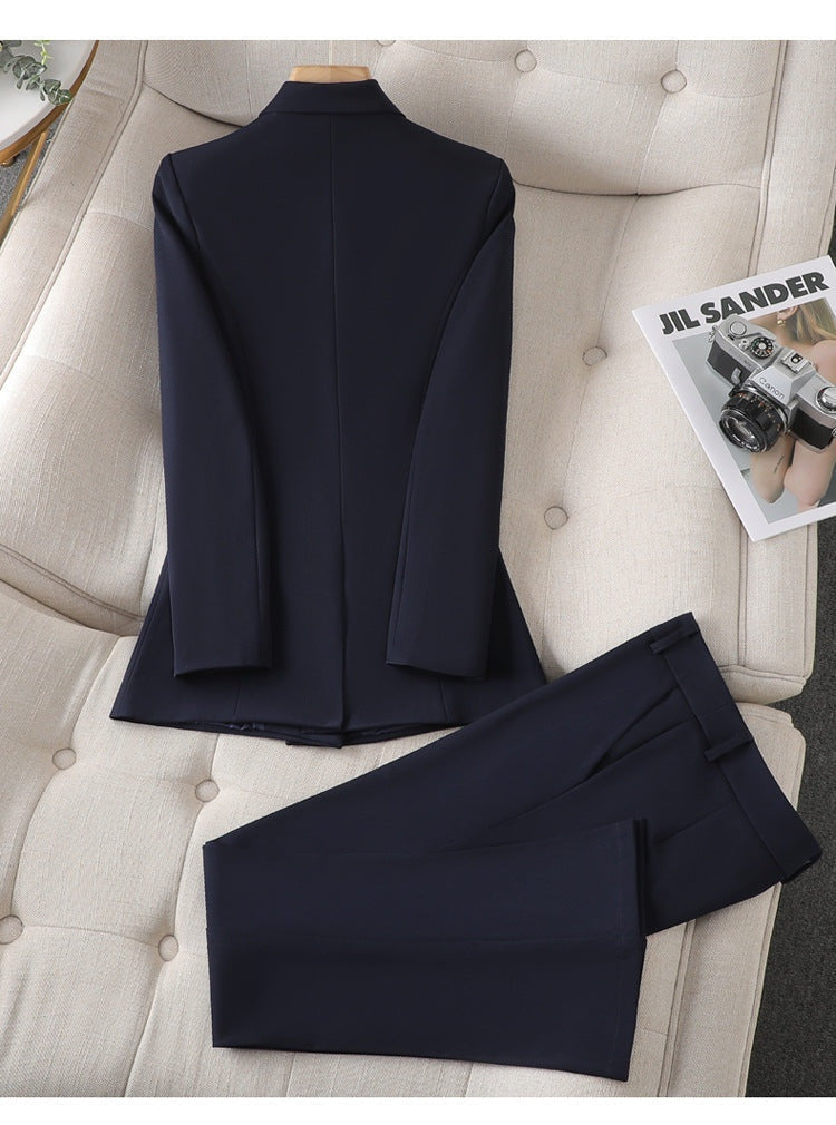 Blazer en pantalon set met getailleerde pasvorm voor dames