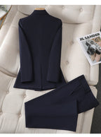 Blazer en pantalon set met getailleerde pasvorm voor dames