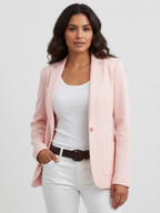 Blazer met revers en knoopsluiting voor dames in roze