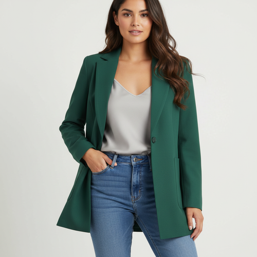 Blazer met soepele pasvorm en verzorgde afwerking
