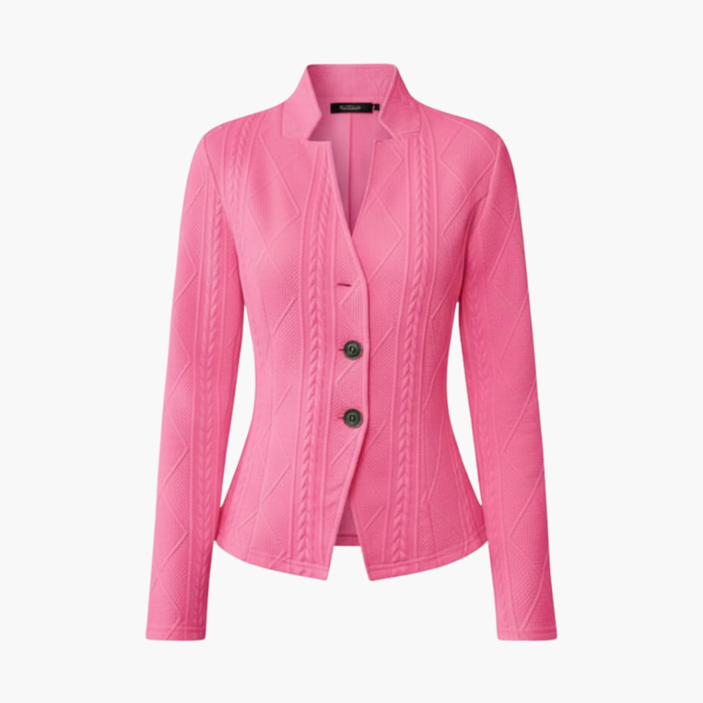 Blazer met structuurpatroon en getailleerde pasvorm voor dames