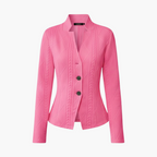 Blazer met structuurpatroon en getailleerde pasvorm voor dames