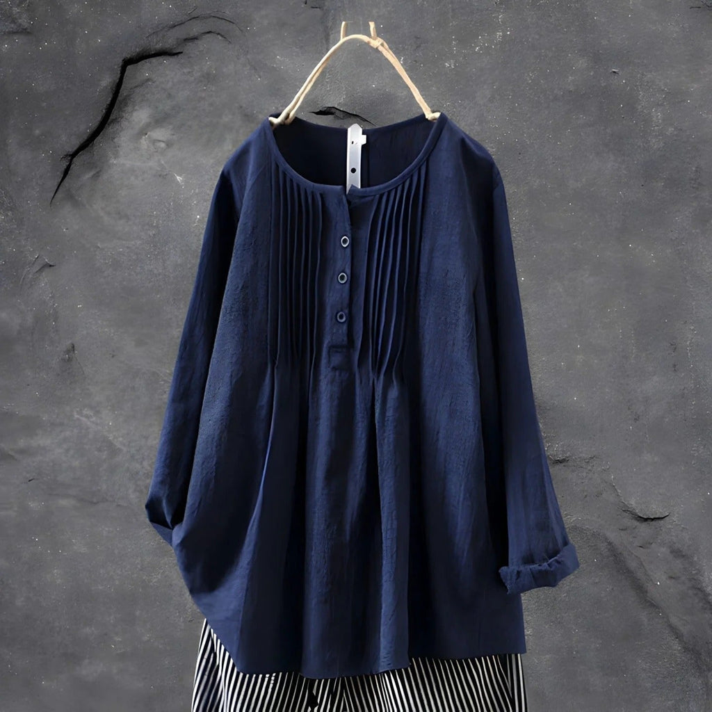 Blouse met plooidetails aan de voorzijde