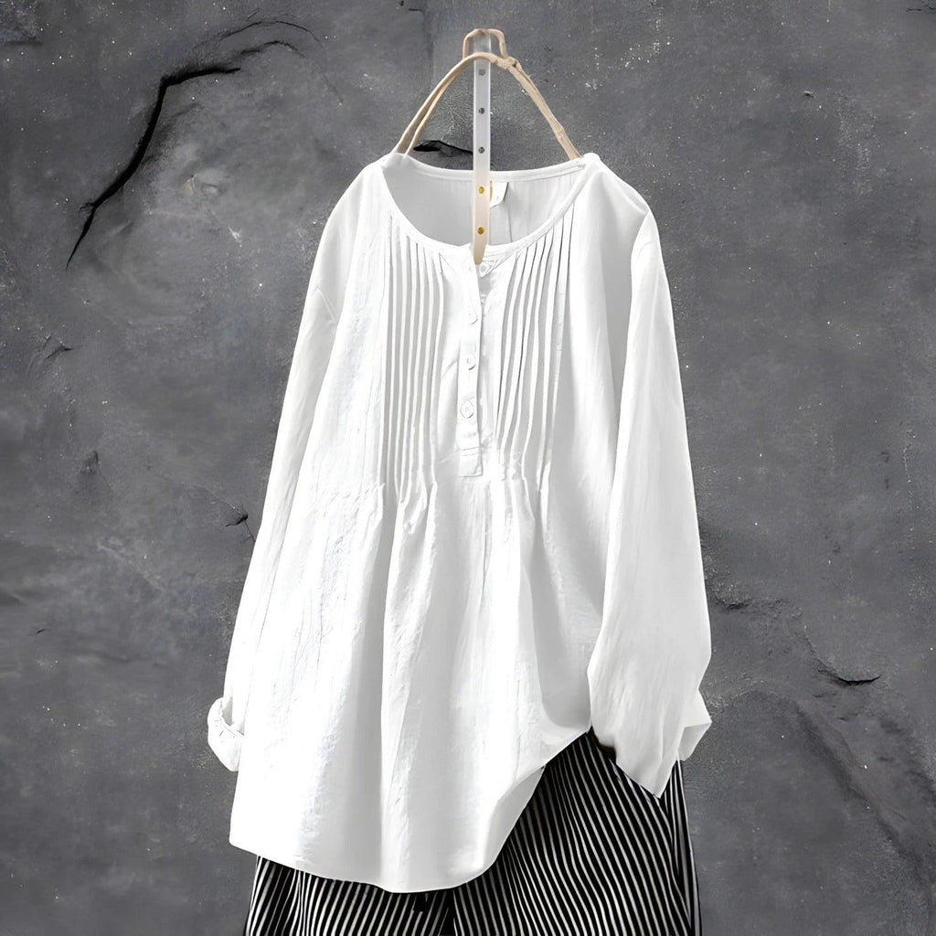 Blouse met plooidetails aan de voorzijde