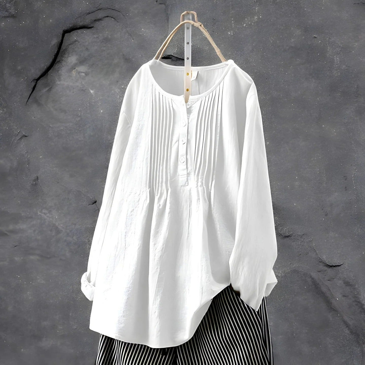 Blouse met plooidetails aan de voorzijde