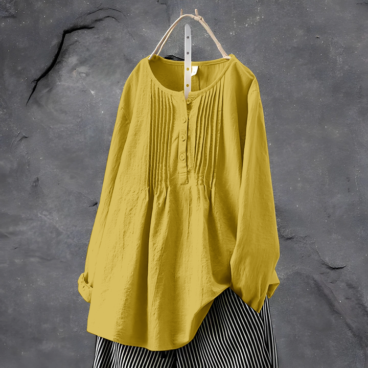 Blouse met plooidetails aan de voorzijde