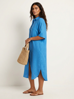 Blousejurk met korte mouwen en losvallend silhouet voor dames