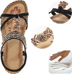 Bohemian sandalen met kralen en hangers