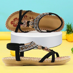 Bohemian sandalen met kralen en hangers