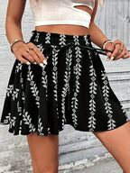 Boho short met hoge taille en print voor dames