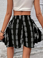 Boho short met hoge taille en print voor dames