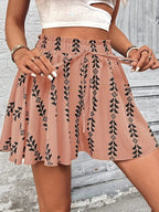 Boho short met hoge taille en print voor dames