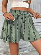 Boho short met hoge taille en print voor dames