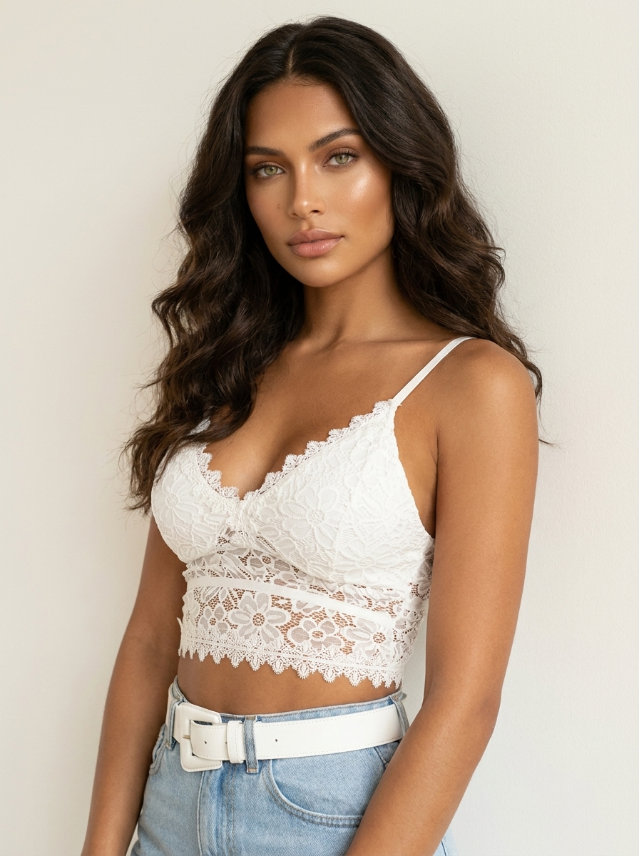 Bralette top met kant