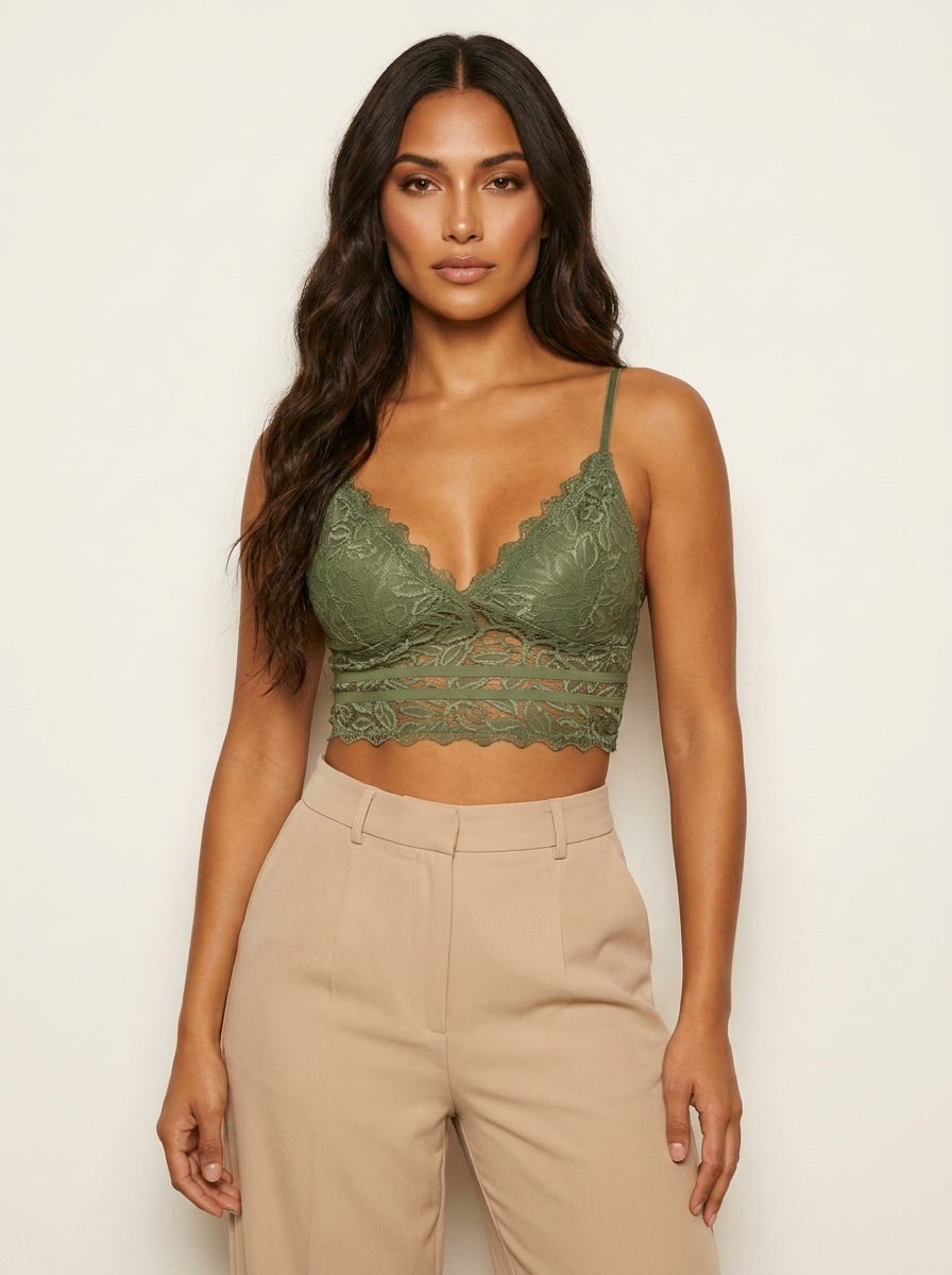Bralette top met kant